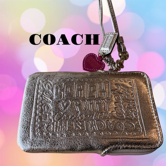 Coach Gold Wristlet - Picture 1 of 5